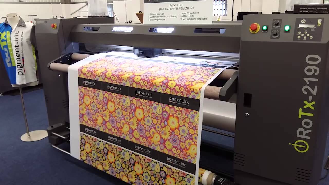 Imprimante textile à la continue encre pigmentaire